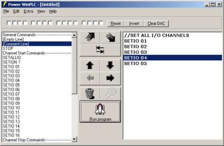 WinPLC main screen